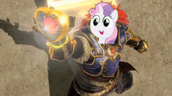 Size: 500x279 | Tagged: safe, sweetie belle, gerudo, pony, unicorn, g4, 1000 hours in ms paint, ganondorf, horn, hyrule warriors, ms paint, the legend of zelda