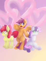 Size: 720x960 | Tagged: safe, artist:tuxisthename, apple bloom, scootaloo, sweetie belle, g4, cutie mark crusaders