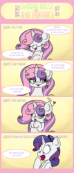 Size: 3105x7270 | Tagged: safe, artist:crystalsonar, rarity, sweetie belle, g4, alternate hairstyle, comic, duckface, lipstick, makeup, selfie, sisters