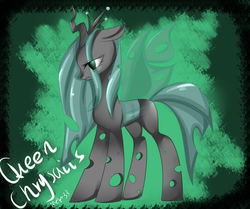 Size: 5500x4600 | Tagged: safe, artist:yinyue-cainna, queen chrysalis, changeling, changeling queen, g4, absurd resolution, female, solo