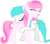 Size: 1000x879 | Tagged: safe, artist:alejamoreno-brony, artist:cottonheart05, oc, oc only, oc:cotton heart, oc:dorothy, hug, huggle, simple background, transparent background