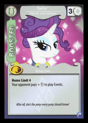 Size: 344x480 | Tagged: safe, enterplay, rarity, canterlot nights, g4, my little pony collectible card game, ccg, female, solo