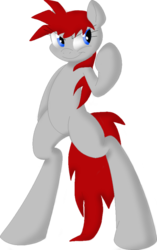 Size: 593x942 | Tagged: safe, artist:php59, oc, oc only, oc:galick star, earth pony, pony, bipedal, blank flank, simple background, solo, standing, transparent background