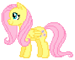 Size: 250x202 | Tagged: safe, artist:dragonshy, fluttershy, g4, animated, female, headbob, looking at you, pixel art, shy, smiling, solo, sprite