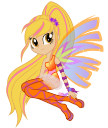 Size: 3836x4520 | Tagged: safe, artist:neutron-quasar, fairy, equestria girls, g4, colored wings, crossover, equestria girls style, equestria girls-ified, fairy wings, female, gradient wings, orange wings, rainbow s.r.l, simple background, sirenix, solo, stella (winx club), transparent background, vector, wings, winx club