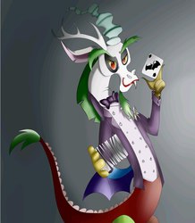 Size: 756x865 | Tagged: safe, artist:supermare, discord, g4, jokercord, male, solo, the joker