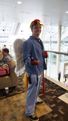Size: 3376x6000 | Tagged: artist needed, safe, rainbow dash, human, bronycon, g4, 20% cooler, 2014, convention, cosplay, irl, irl human, photo, rule 63