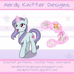 Size: 894x894 | Tagged: safe, artist:drawponies, banner, magic, nerdy knitter designs, plushie