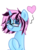 Size: 656x872 | Tagged: safe, artist:moekonya, oc, oc only, oc:wind art, pony, unicorn, :t, blushing, cute, glasses, heart, looking up, simple background, smiling, solo, thinking, transparent background, vector