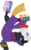 Size: 1024x1629 | Tagged: safe, artist:realien-chan, eldar, clothes, clown, coat, crossover, harlequin, holofield, jester, mask, ponified, warhammer (game), warhammer 40k