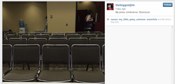 Size: 1045x501 | Tagged: safe, human, bronycon, empty conference, epic fail, irl, irl human, jim miller, photo