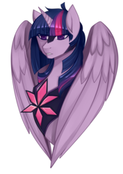 Size: 2480x3507 | Tagged: safe, artist:mscootaloo, twilight sparkle, alicorn, pony, g4, armor, female, high res, mare, portrait, solo, twilight sparkle (alicorn)