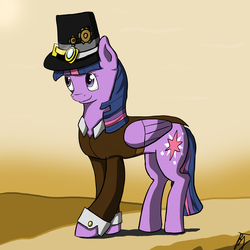 Size: 4600x4600 | Tagged: safe, artist:mopyr, twilight sparkle, alicorn, pony, g4, absurd resolution, female, mare, solo, steampunk, twilight sparkle (alicorn)