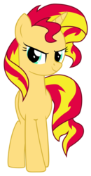Size: 2500x4802 | Tagged: safe, artist:light262, sunset shimmer, pony, unicorn, g4, female, simple background, solo, transparent background, vector