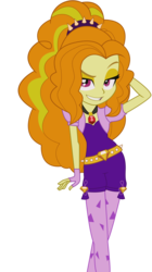 Size: 1843x3299 | Tagged: safe, artist:alicornoverlord, adagio dazzle, equestria girls, g4, my little pony equestria girls: rainbow rocks, amulet, belt, clothes, female, gem, looking at you, music notes, necklace, raised eyebrow, simple background, siren gem, solo, spikes, transparent background, vector