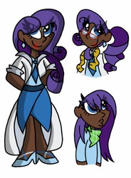 Size: 597x811 | Tagged: safe, artist:colorfulwonders, rarity, human, g4, dark skin, glasses, humanized