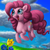 Size: 1024x1024 | Tagged: safe, artist:deathpwny, pinkie pie, g4, cute, female, happy, jumping, solo