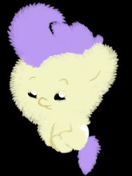 Size: 774x1032 | Tagged: safe, artist:beavernator, cream puff, earth pony, pony, g4, baby, baby pony, black background, female, filly, fluffy, foal, simple background, solo