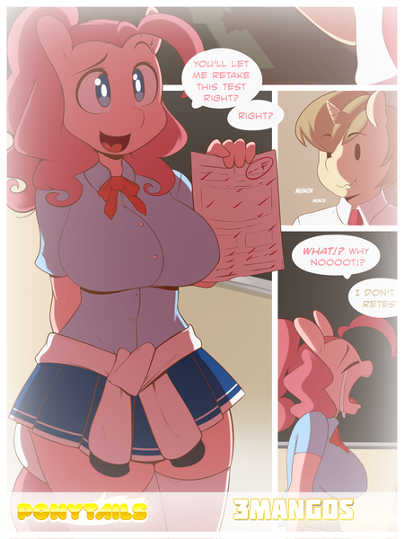 Student Porn Comic - 692934 - suggestive, artist:3mangos, pinkie pie, anthro, big breasts,  breasts, busty pinkie pie, clothes, comic, crying, f, female, grades,  imminent sex, ponytails, preview, schoolgirl, scrunchy face, skirt,  teacher, test - Derpibooru