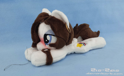 Size: 3215x1974 | Tagged: safe, artist:zizzaz, oc, oc only, oc:bee chalke, blushing, earring, irl, photo, plushie, solo, watch