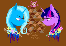 Size: 1200x840 | Tagged: safe, artist:thedddropp, trixie, twilight sparkle, g4, magic