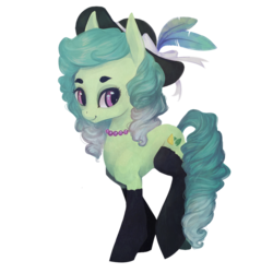 Size: 800x800 | Tagged: safe, artist:sevenspirals, oc, oc only, oc:mojito mint, earth pony, pony, solo