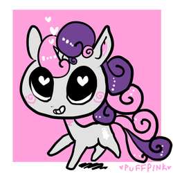Size: 500x500 | Tagged: safe, artist:puffpink, sweetie belle, g4, female, solo