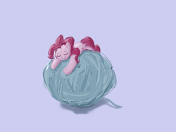 Size: 4000x3000 | Tagged: safe, artist:shikogo, pinkie pie, g4, female, solo, yarn, yarn ball