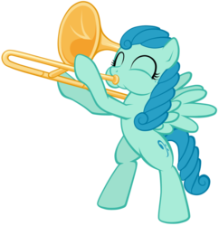 Size: 880x908 | Tagged: safe, artist:petraea, oc, oc only, musical instrument, solo, trombone