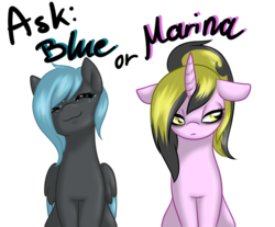 Size: 1024x847 | Tagged: safe, artist:mondlichtkatze, oc, oc only, oc:blue nightsky, oc:marina honeybee, duo