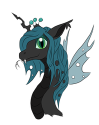 Size: 4506x5685 | Tagged: safe, artist:holyhell111, queen chrysalis, snake, g4, absurd resolution, female, simple background, solo, species swap, white background