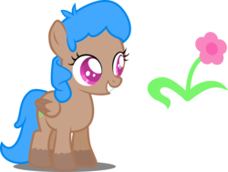 Size: 3013x2280 | Tagged: safe, artist:37517998, oc, oc only, oc:flower bud, pegasus, pony, blind, cute, cutie mark, female, filly, grin, high res, smiling, solo