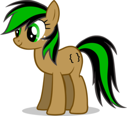 Size: 8000x7332 | Tagged: safe, edit, oc, oc only, earth pony, pony, absurd resolution, female, green mane, mare, simple background, smiling, solo, standing, transparent background, vector