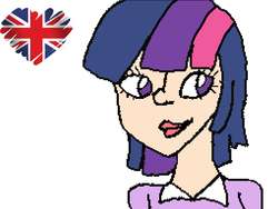 Size: 763x573 | Tagged: safe, artist:queen-butterpop, edit, twilight sparkle, human, g4, british national party, female, humanized, solo