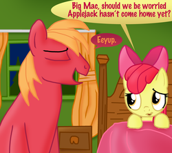 Size: 3124x2780 | Tagged: safe, artist:ajmstudios, apple bloom, big macintosh, earth pony, pony, g4, comic, high res, humor, male, scootaloo's scootaquest, stallion
