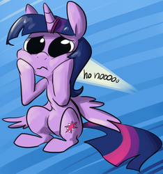 Size: 542x578 | Tagged: safe, artist:php131, artist:php27, twilight sparkle, g4, collaboration, colored, dilated pupils, female, frown, nervous, sad, simple background, sitting, solo, squishy cheeks, twilight sparkle (alicorn), wavy mouth