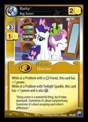 Size: 359x500 | Tagged: safe, enterplay, rarity, sweetie belle, canterlot nights, g4, my little pony collectible card game, card, ccg, sisters