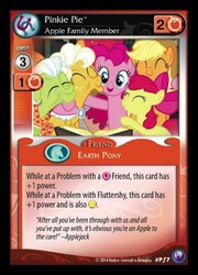 Size: 359x500 | Tagged: safe, enterplay, apple bloom, applejack, big macintosh, goldie delicious, granny smith, pinkie pie, earth pony, pony, canterlot nights, g4, my little pony collectible card game, card, ccg, male, stallion