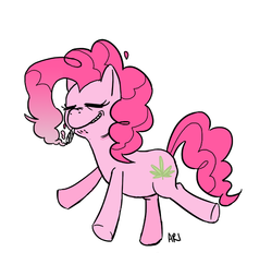 Size: 600x580 | Tagged: safe, artist:sadgi, pinkie pie, g4, alternate cutie mark, drugs, female, marijuana, solo