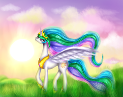 Size: 1800x1427 | Tagged: safe, artist:fluffymaiden, princess celestia, g4, female, solo