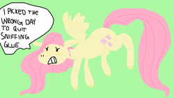 Size: 1024x576 | Tagged: safe, artist:gabbish, fluttershy, g4, airplane!, female, movie quote, solo
