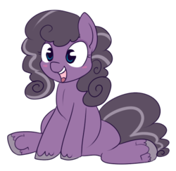 Size: 432x422 | Tagged: safe, artist:lulubell, oc, oc only, oc:eggplant, female, filly, simple background, solo, transparent background