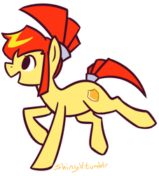 Size: 451x497 | Tagged: safe, artist:shinyvulpix, pony, ghost trick, lynne, ponified, solo