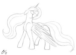 Size: 1280x929 | Tagged: safe, artist:iraincloud, princess luna, lunadoodle, g4, crying, female, monochrome, solo