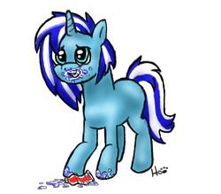 Size: 800x700 | Tagged: safe, artist:hannahugs, oc, oc only, pony, unicorn, male, solo, stallion, toothpaste