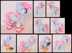 Size: 2481x1813 | Tagged: safe, artist:fireflytwinkletoes, wind whistler, g1, book, clothes, goggles, irl, photo, plushie, socks, solo, striped socks