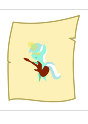 Size: 744x1052 | Tagged: safe, artist:tritebristle, lyra heartstrings, pony, g4, .svg available, bipedal, drawing, female, guitar, pointy ponies, simple background, solo, svg, transparent background, vector
