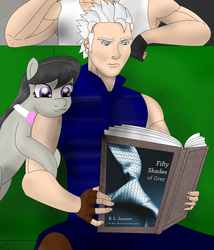 Size: 2217x2594 | Tagged: safe, edit, octavia melody, g4, devil may cry, fifty shades of grey, high res, vergil, vergil's book