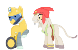 Size: 768x500 | Tagged: safe, artist:dandysanddemon, meow, ponified, qt, simple background, space dandy, transparent background