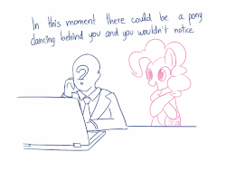 Size: 500x400 | Tagged: dead source, safe, artist:mcsadat, artist:mostazathy, edit, pinkie pie, oc, oc:anon, earth pony, human, pony, g4, animated, behind you, bipedal, butt, computer, dancing, dichromatic, female, gif, handstand, laptop computer, legs in air, mare, open mouth, plot, simple background, smiling, spread legs, spreading, text, the monkey, underhoof, upside down, white background